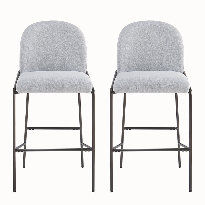 Ensemble de 2 tabourets de bar Galen, Gris