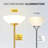 Super Bright LED Floor Lamp 8000 Lumens Dimmable 3000K Modern Design For Full Room Illumination