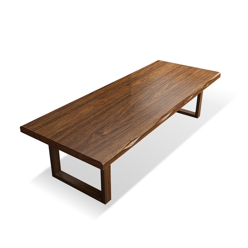 Bureau rectangulaire en bois massif brun noisette, H 29,53 po x l 70,87 po x P 31,5 po