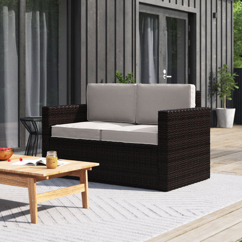 Arbedella 53'' Wide Loveseat with Cushions, Gray