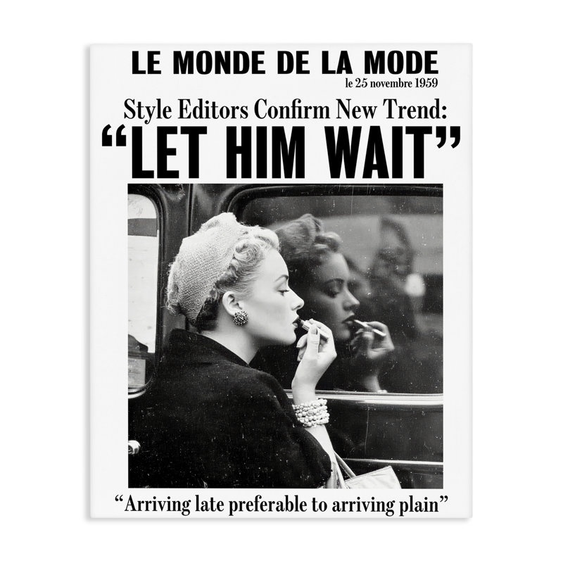 Let Let Wait Conseils Canvas, conception par Annabelle Hall, H 30 po x l 24 po