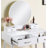 Contemporary Wood Vanity and Stool Set-1817994467