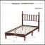 Lit plateforme simple en bois avec tête de lit en forme de gourde