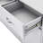 Three Doors Grey Storage Unit With Ample And Stylish Design Side Table In Grey, E1 Smooth Drawer Slides