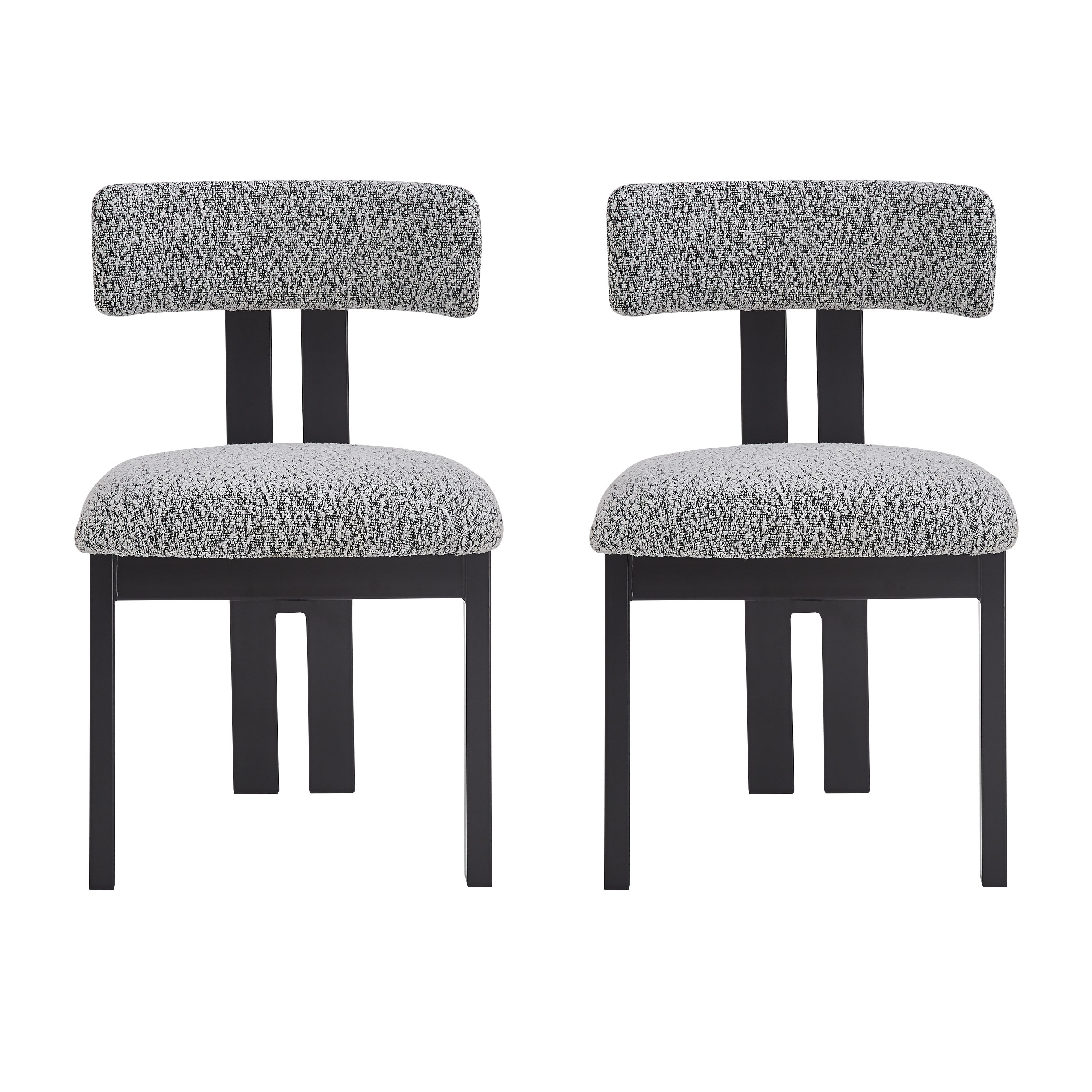 Latitude Run® Mathel Modern Fabric Upholstered Armless Dining Chairs ...