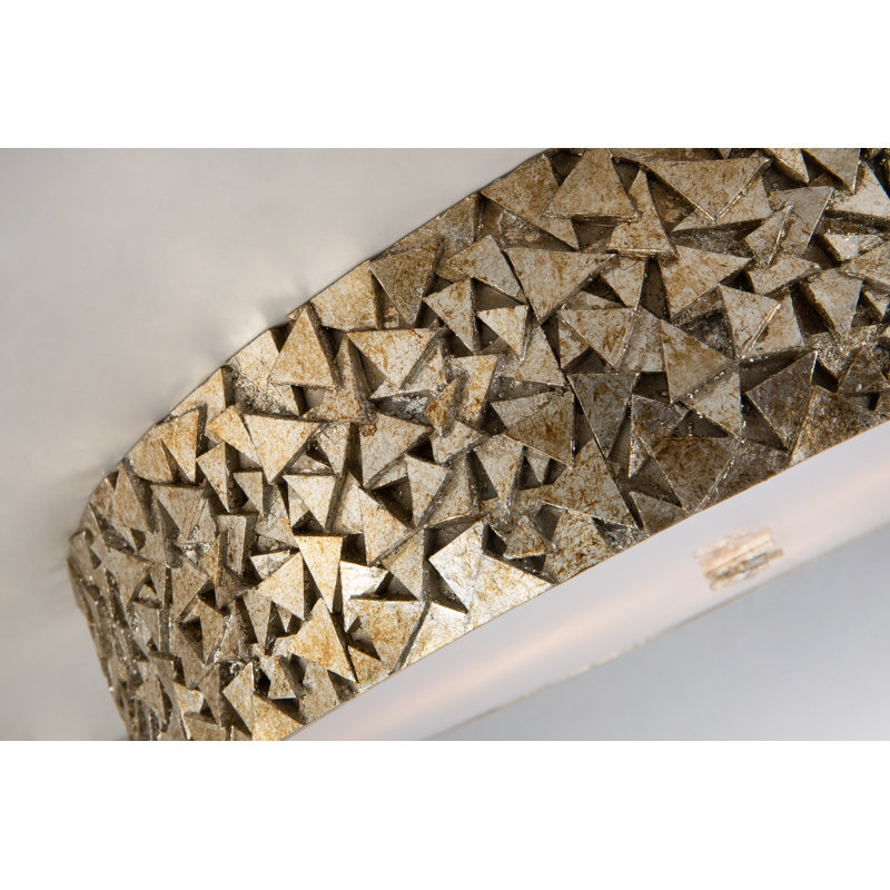 Rocheport Mosaic 3 Light Flush Mount, Nickel