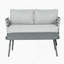 Causeuse et table en acier, gris-91883066