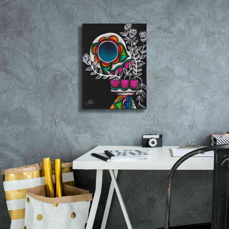 «Utopia» par Abril Andrade, art mural sur toile, H 16 po x l 12 po x P 0,75 po