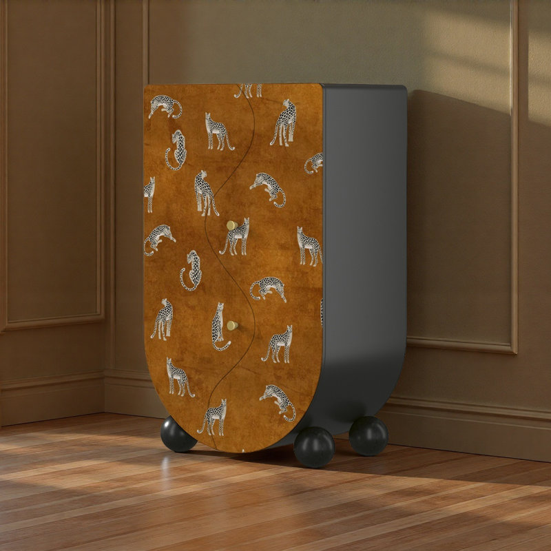Armoire de rangement Vintage Leopard Art