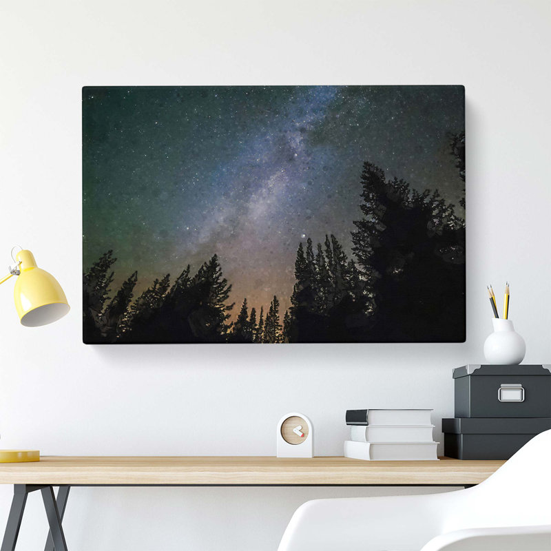 The Milky Way Above A Forest In Abstract - Wrapped Canvas Print, 40 cm H x 60 cm W