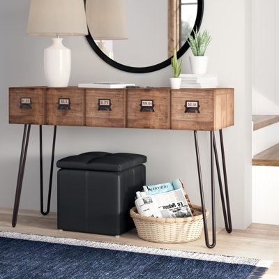 Ora 120.5cm Solid Wood Top Console Table