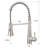 Stainless Steel Kitchen Faucet With Brushed Nickel Pull Out Spray Head - Modern Style In Easy To Install And Use-319005127