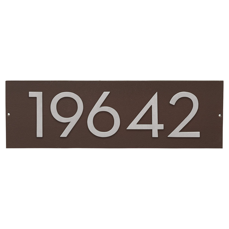 Rectangle Wall Plaque, Roman Bronze/Brushed Aluminum, Yes