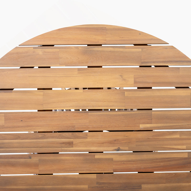 Outdoor Acacia Wood Patio Dining Table, Light Teak
