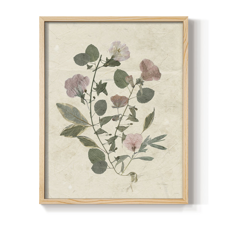 Pressed Arrangement I, reproduction encadrée - bois massif, Naturel, H 15 po x l 12 po