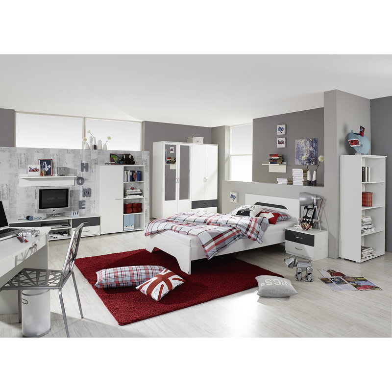 Drehtürenschrank Noosa, Alpine white and metallic grey