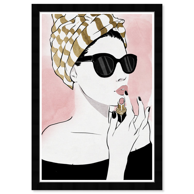 « all glammed up night feuille », impression encadrée, Cadre noir, H 21 po x l 15 po x P 0,75 po