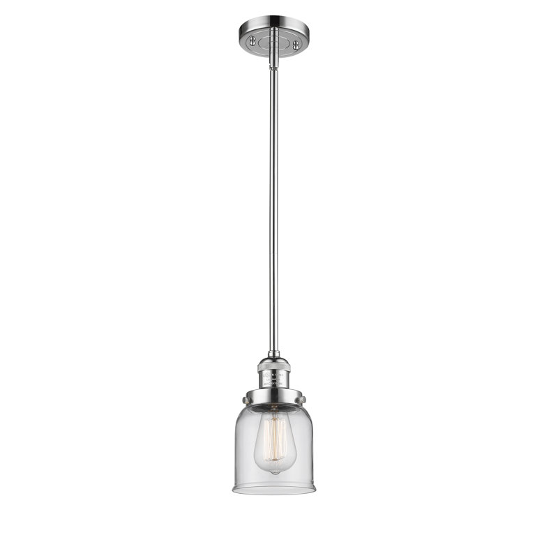 Luminaire suspendu 1 cloche pour une cloche Whitmore, Transparent, DEL