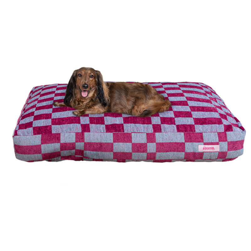 Lit pour animal de compagnie rectangulaire moelleux réversible avec housse lavable, Grand (l 41 po x P 25,5 po x H 9,5 po)