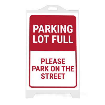 Sidewalk Parking Lot Full Sign