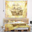 Tapisserie de tissu en polyester mer avec accessoires suspendus-28489802