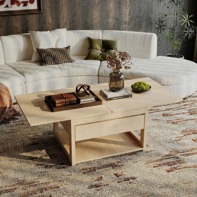 Transformable Oak-Effect Coffee Table (4-In-1 Multi-Use)