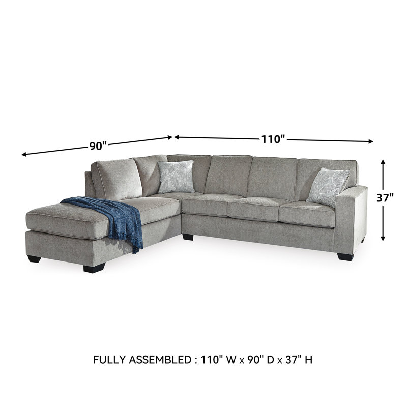 New Britain 110" Wide Sofa & Chaise, Left Hand Facing