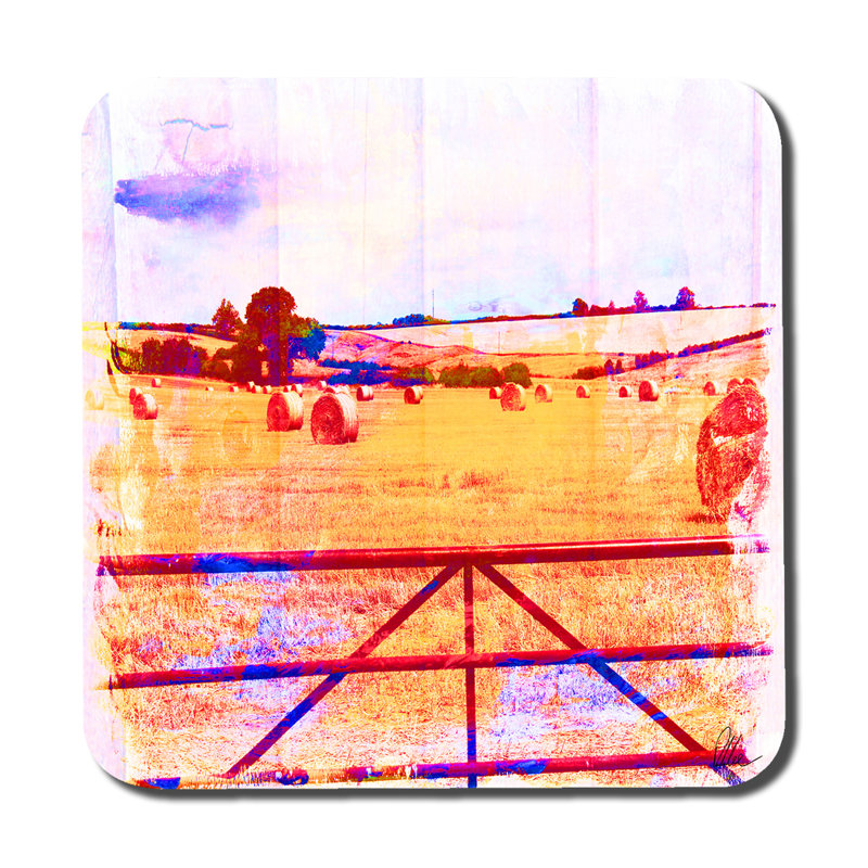Square 6 Piece Coaster Set, Orange