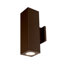 Cube Architectural 6" Outdoor Armed Sconce With Integrated LED Light