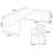 78.74" Dark-brown+Black L-Shaped Solid Wood+Iron Office Sets