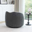 Fauteuil demi-tonneau pivotant en velours Aastha-238670036