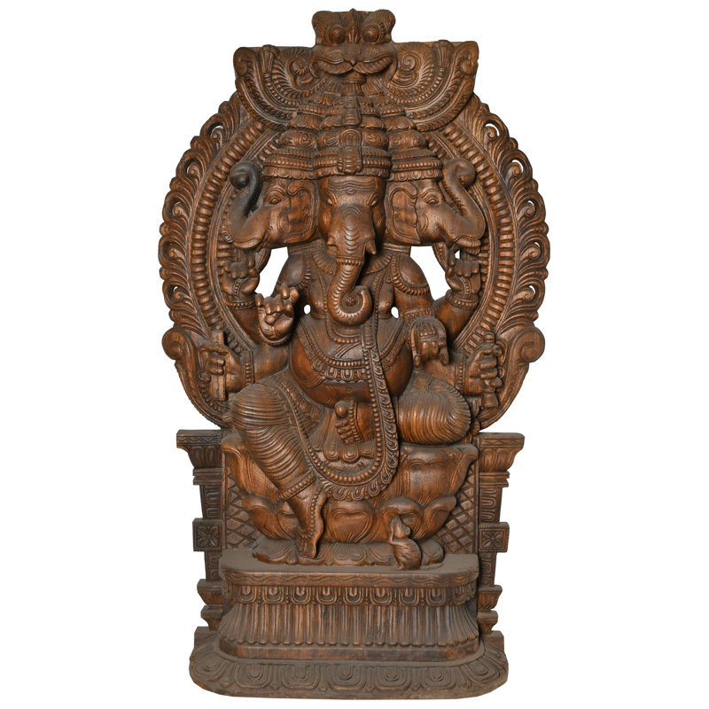 Trimukha Ganesha (grande taille)