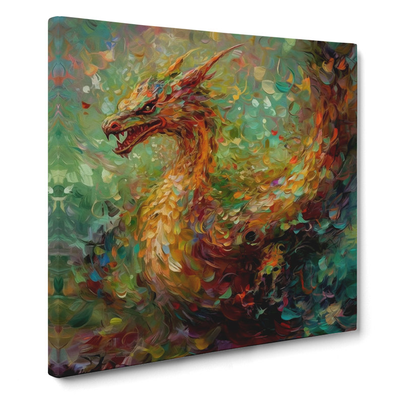 Dragon Impressionism No.1 - No Frame Print, 50cm H x 50cm W x 3cm D