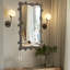 Miroir mural décoratif orné de cadre rectangulaire pour salon vertical ou horizontal
