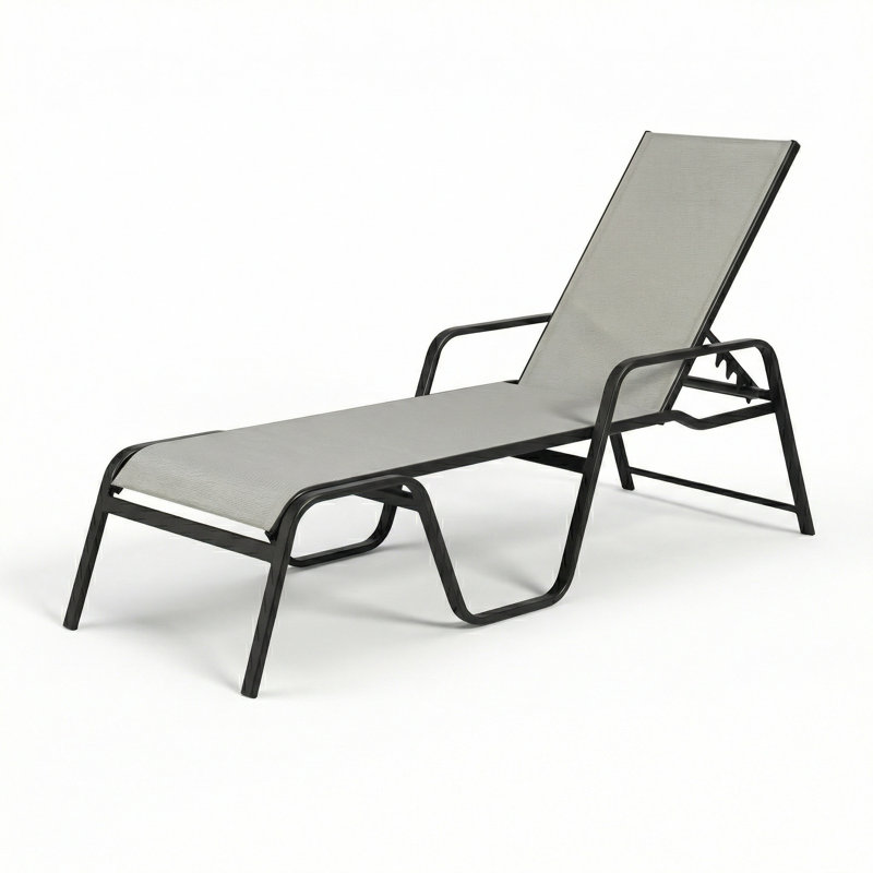  Siesta Chaise, Augustine Alloy II Sling/Matte Black