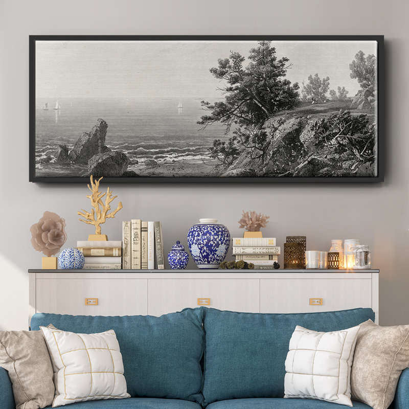 On the Beverly Coast, Massachusetts - toile encadrée, H 20 po x l 50 po