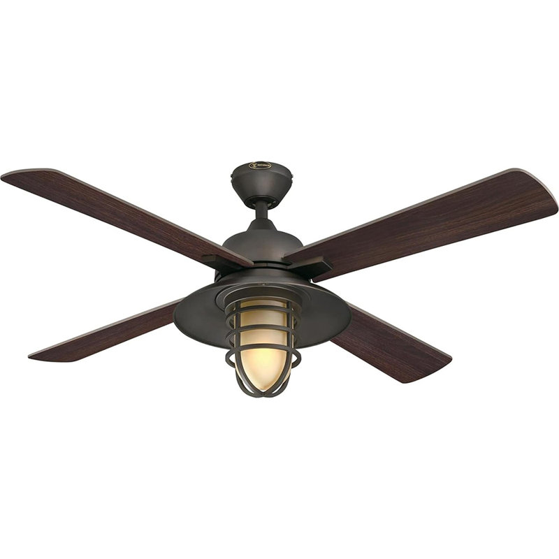 Westinghouse Porto, ventilateur de plafond à DEL de style artisanal avec lumière, 52 pouces