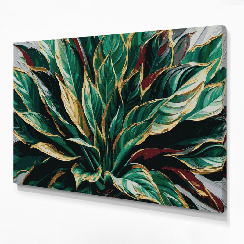 Art mural sur toile Botanical Dracaena, H 11 po x l 14 po