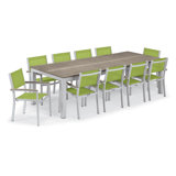 Travira Rectangular 10 - Person 103" Long Powder Coated Aluminum Patio Dining Set