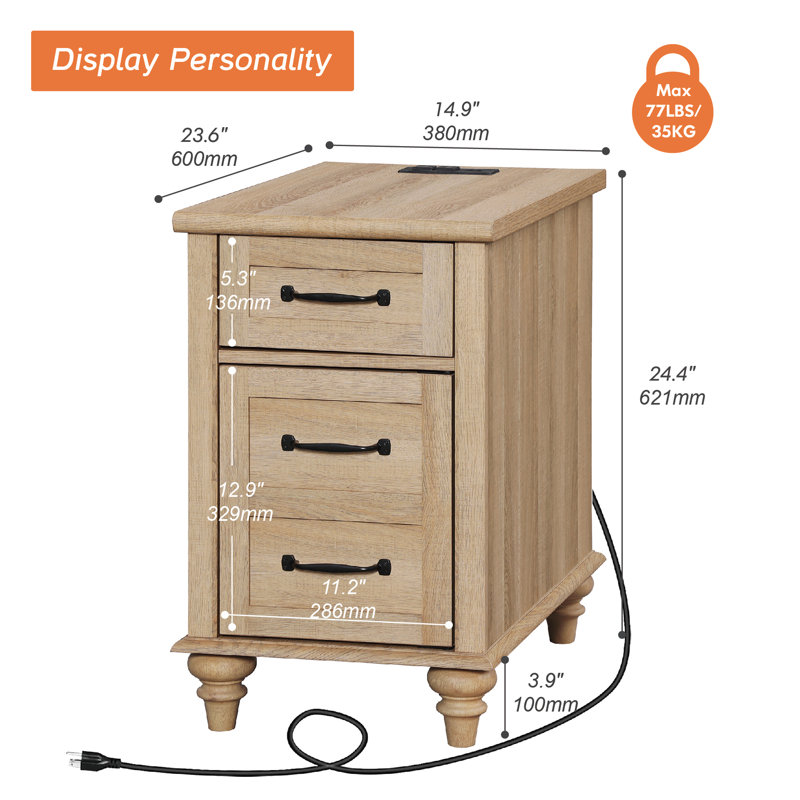 Bonapfel 3 - Drawer End Table, 1