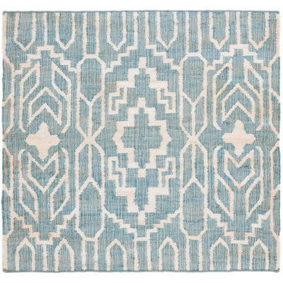 Natural Fiber Flat Weave Jute Southwestern Rug
