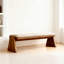 Banc rembourré en bois massif beige-824902463