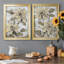 Poinsettia Study I - Ensemble de 2 peintures sur toile encadrées-96792312-96792315