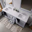 Meuble-lavabo double 80 po X P 22 po D, dessus en quartz blanc et ensemble de robinet-2134837338