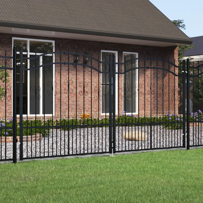 Clenton Black Metal Gate, 77.95cm H x 120.08cm W