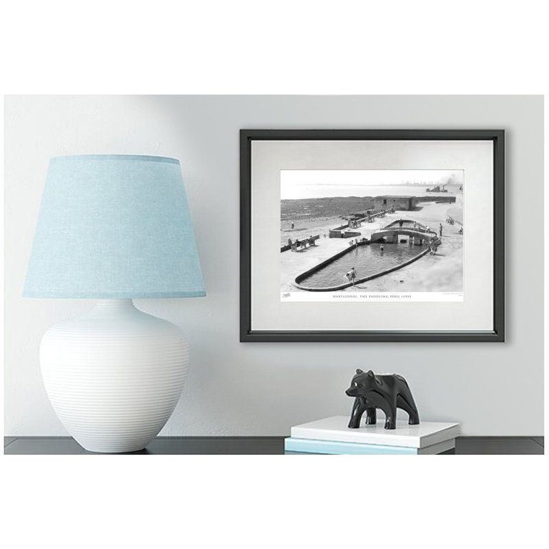 Hartlepool, The Paddling Pool C1955 - Single Picture Frame Print, 40cm H x 50cm W x 2.3cm D