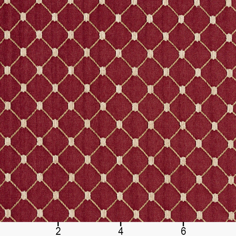 Tissu à losanges Elizabethgrace, Rouge