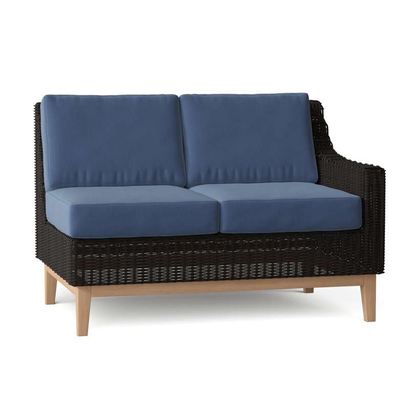 Frances Outdoor 2 - Seat Loveseat, Ash, Frances Black