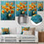 Jonquilles jaunes et orange vibrantes - Décoration murale jonquilles-761503489-761503490