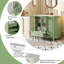 Meuble-lavabo vert 36 po avec lavabo en céramique